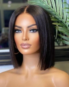 KIM Bone straight silky strands wig 2x6 closure