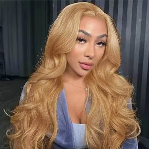 Beruthie Upgrade 6&times;5 Pre-cut Lace Wig #27 Honey Blonde Wear & Go Glueless Wig 180% Density Straight & Body Wave