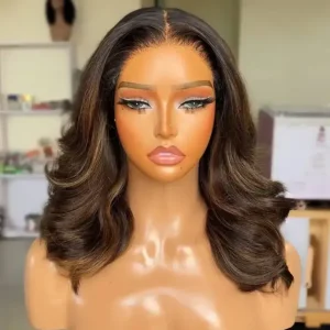 Beruthie Ombre Brown Highlight Butterfly Layer Cuts Wig 200% Density 6×5 Wear Go Glueless Wig