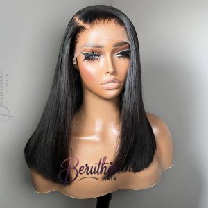 Beruthie Super Double Drawn Straight Glueless Wig Shoulder Length 6×5 Pre-cut Lace Ready To Go Wig