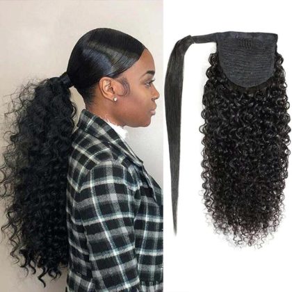 Ponytail Hair Extensions 12A Brazillian Remy Human Hair